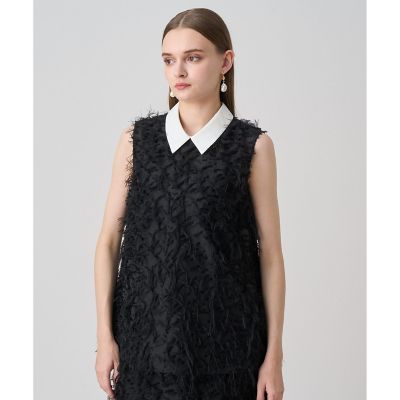セットアップ対応商品】フェザーカットジャカード ブラウス | ANAYI