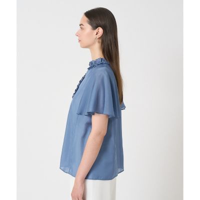 ANAYI　フリル　半袖ブラウス 超美品】✨ANAYI フリル付きホワイトブラウス 半袖 38サイズ