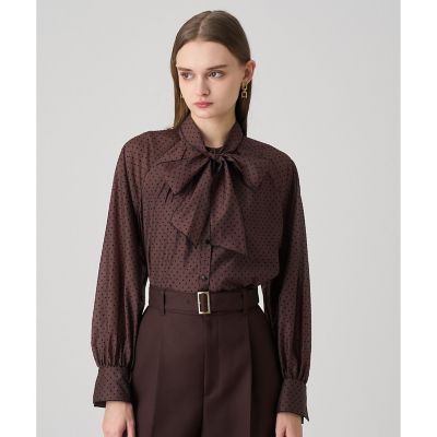 ドットオーガンジーリボンブラウス | ANAYI/アナイ | 三越伊勢丹