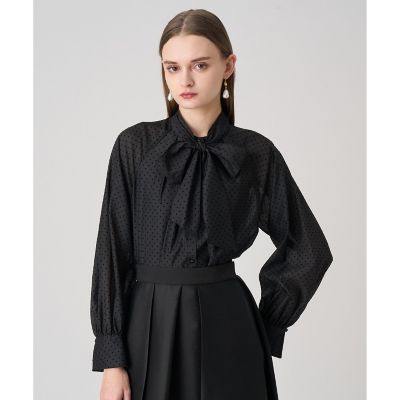 ドットオーガンジーリボンブラウス | ANAYI/アナイ | 三越伊勢丹