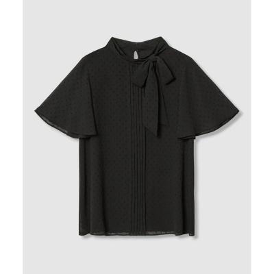 【未使用タグ付き】ANAYI ボウタイブラウス ドット とろみ 上品38 カットドット楊柳ボウタイ ブラウス | ANAYI/アナイ | 三越伊勢丹