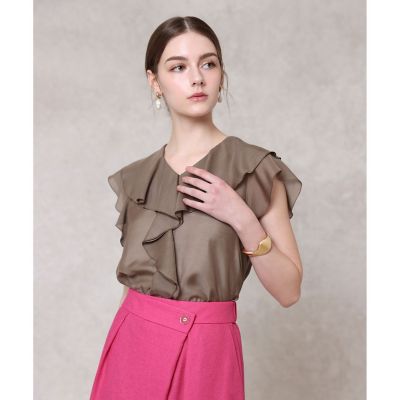アナイ スパンローンケープラッフルブラウス ANAYI｜スパンローンケープラッフルブラウス | Rakuten Fashion