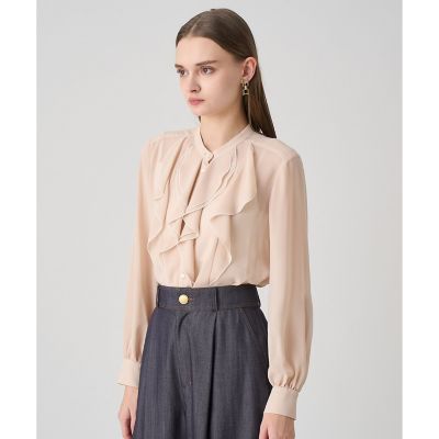 ジョーゼットバイカラーラッフル ブラウス | ANAYI/アナイ | 三越