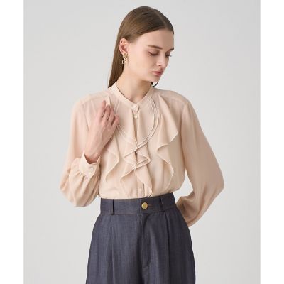 ジョーゼットバイカラーラッフル ブラウス | ANAYI/アナイ | 三越