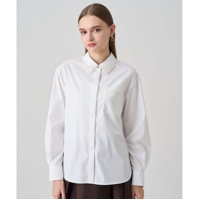 ＜ANAYI＞エンブレム刺繍シャツ