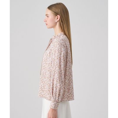 セットアップ対応商品】リッププリントフリルネック ブラウス | ANAYI