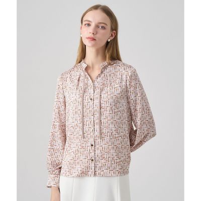セットアップ対応商品】リッププリントフリルネック ブラウス | ANAYI