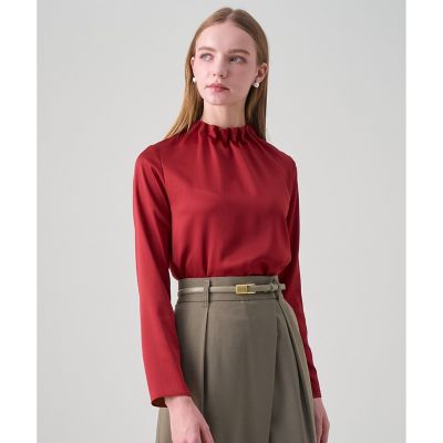 ハンマーサテンスタンド　ブラウス