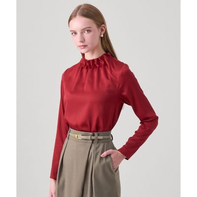 ハンマーサテンスタンド　ブラウス