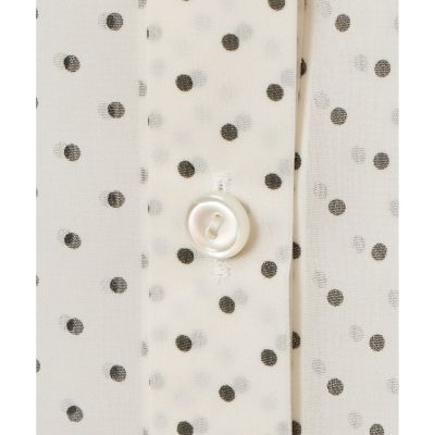 ANAYI シフォンドットプリントラッフル ブラウス　<手洗い可> ANAYI（アナイ）の「シフォンドットプリントラッフル ブラウス