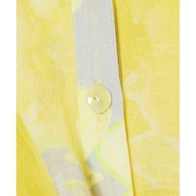 【予約商品５月下旬以降順次お届け】ｔｒａｎｓｐａｒｅｎｔ　プリント　リネンワンピース