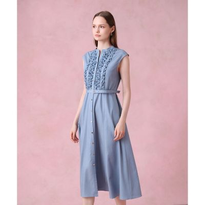 ANAYI（アナイ）の「デニムライクフリル ワンピース（ワンピース