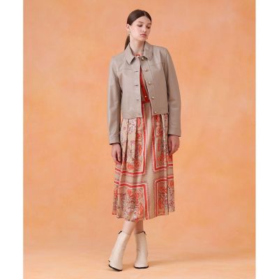 スカーフプリントタック ワンピース | ANAYI/アナイ | 三越伊勢丹