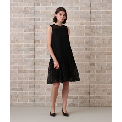 【美品】ANAYI ミニフラワージャカードニットドッキングワンピース ベルト付き ラメカットジャカードミニ ワンピース | ANAYI/アナイ | 三越伊勢丹