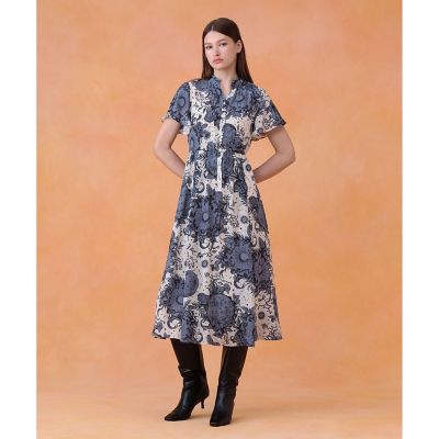 極美品✨ アナイ 23AW ウォールプリントギャザーワンピース 36 現行タグ 極美品✨ アナイ 23AW ウォールプリントギャザーワンピース 36