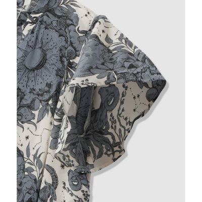 極美品✨ アナイ 23AW ウォールプリントギャザーワンピース 36 現行タグ ANAYI ワンピース ウォールプリントギャザーワンピース