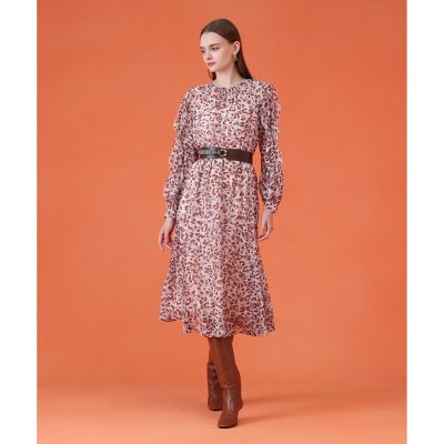 アナイ　シフォンワンピース　カシュクール　レオパード　ペチコート　フリル袖　38 trim_ofany_itemacbb06acbb6611e