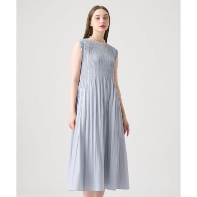 今期美品♡ANAYI サッカーストレッチプリーツワンピース・ネイビー♡34サイズ サッカーストレッチプリーツ ワンピース | ANAYI/アナイ | 三越