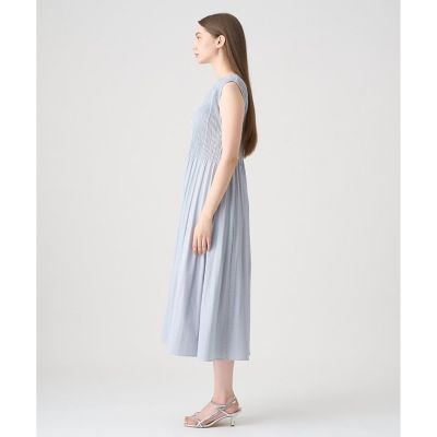 【952】現行品　美品　アナイ　サッカーストレッチプリーツ ワンピース 952】現行品 美品 アナイ サッカーストレッチプリーツ