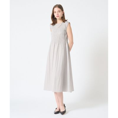 今期美品♡ANAYI サッカーストレッチプリーツワンピース・ネイビー♡34サイズ サッカーストレッチプリーツ ワンピース|ANAYI OFFICIAL ONLINE