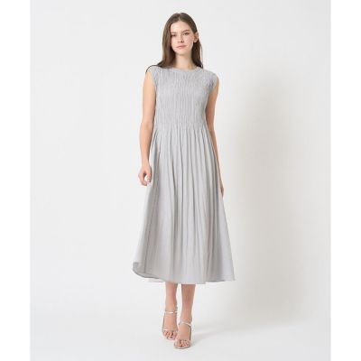 今期美品♡ANAYI サッカーストレッチプリーツワンピース・ネイビー♡34サイズ 今期美品♡ANAYI サッカーストレッチプリーツワンピース