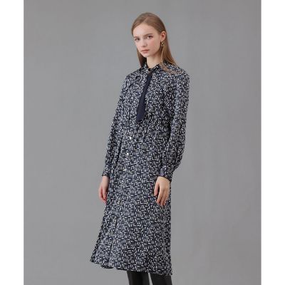 ANAYI/アナイ リッププリントボウタイフレア ワンピース 65ネイビー ワンピース・ドレス【三越伊勢丹/公式】