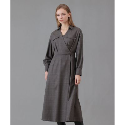 ＜ANAYI＞ウールサキソニーカシュクールワンピース