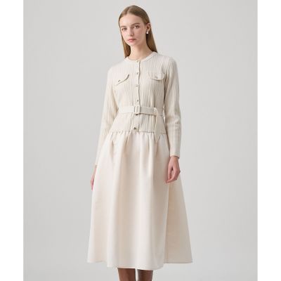ANAYI/アナイ グログランコンビベルト付き ワンピース 04アイボリー ワンピース・ドレス【三越伊勢丹/公式】