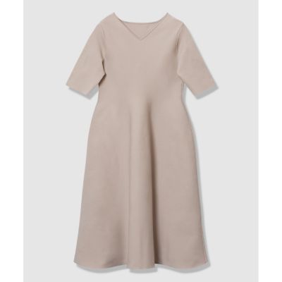 20AW♡ANAYI アナイ アッシュクスムースVネックワンピース 36 バックVネックシルエットワンピース | ANAYI/アナイ | 三越伊勢丹
