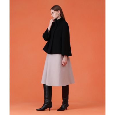 23AW 極美品 ANAYI アナイ ウールビーバーショートコート ケープ 白 23AW 極美品 ANAYI アナイ ウールビーバーショートコート ケープ