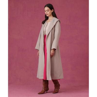 ANAYI ベビーはピンク　ウールリバーロングコート（ベルト付き） シャルムリバービッグカラーコート | ANAYI/アナイ | 三越伊勢丹