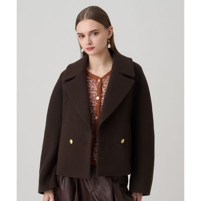 ＜ANAYI＞シャギーリバーショートコート