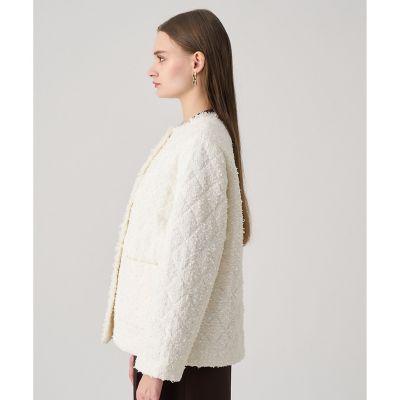 ドゥーズィエムクラス TOURNIER ツイード　キルティング コートジャケット ドゥーズィエムクラス TOURNIER ツイード キルティング コート