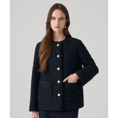 【送料無料】ANAYI/アナイ フラッグツイードキルティングコート 95ブラック コート・ジャケット【三越伊勢丹/公式】