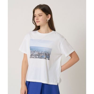 【美品】ANAYI　アナイ　夏　透かし　半袖トップス　38 ストレッチクロス衿付きワンピース | ANAYI/アナイ | 三越伊勢丹