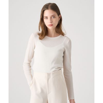 ANAYI/アナイ ラメドライテレコクルー プルオーバー 04アイボリー トップス【三越伊勢丹/公式】