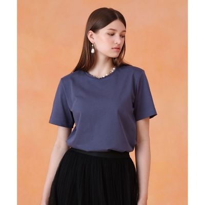 【美品】ANAYI シルクコットン襟付きプルオーバー 36 ウールシルクショルダースリット プルオーバー|ANAYI OFFICIAL