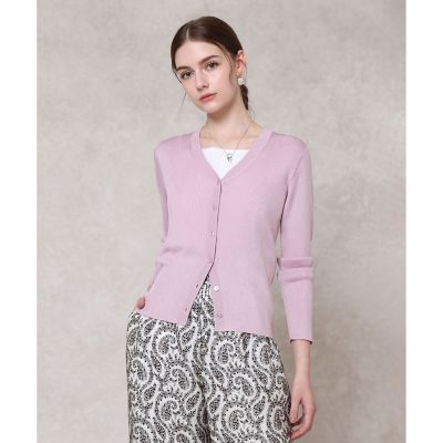 【933】アナイ　アセテートポリエステルVネックカーディガン　アンサンブル　38 アセテートポリエステルVカーディガン|ANAYI OFFICIAL ONLINE