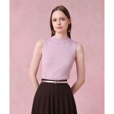 ＜ANAYI＞アセテートポリエステルノースリーブプルオーバー