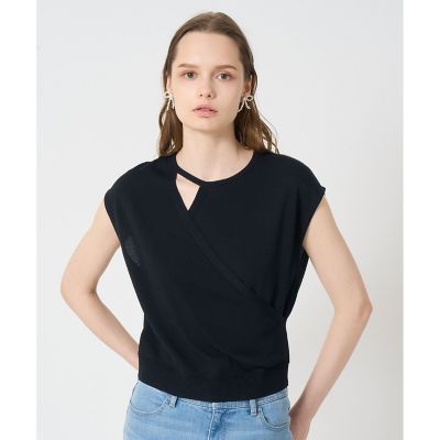 新品タグ付き♪ANAYI　アナイ今季春夏　GIMAフェザーVプルオーバー ANAYI(アナイ)｜GIMAフェザーVプルオーバー/ホワイト の通販