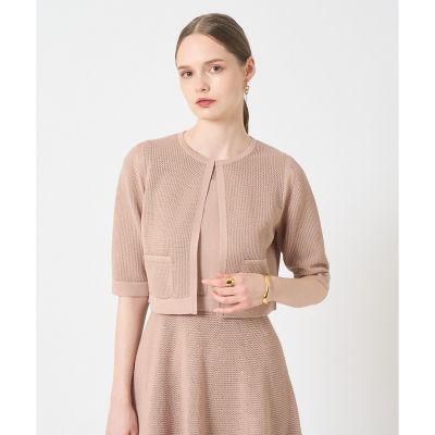 ANAYI サマーメッシュショートカーディガン セットアップ対応商品】サマーメッシュショートカーディガン