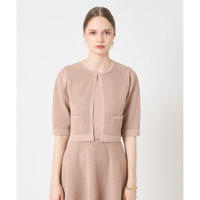 ANAYI サマーメッシュショートカーディガン セットアップ対応商品】サマーメッシュショートカーディガン