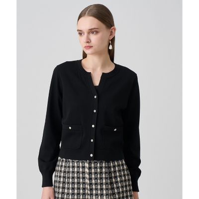 ANAYI/アナイ アソートビジューボタンポケット カーディガン 95ブラック トップス【三越伊勢丹/公式】