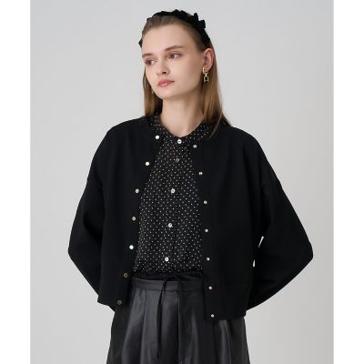 ANAYI/アナイ ドットボタンブルゾン カーディガン 95ブラック トップス【三越伊勢丹/公式】