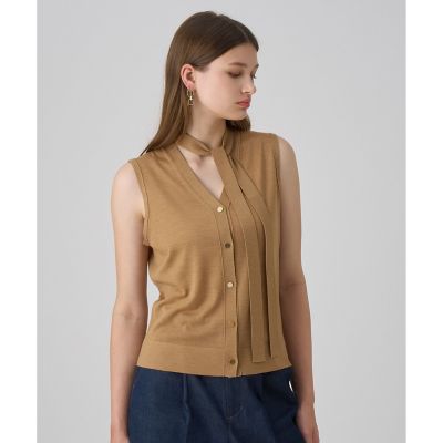 ANAYI/アナイ スーパーファインメリノタイ付きベスト 84キャメル トップス【三越伊勢丹/公式】