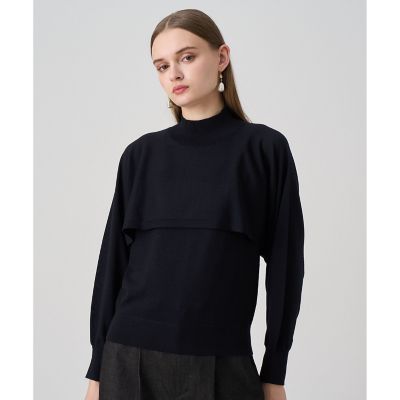 美品　ANAYI 黒 リブ編み アンサンブル ニット 美品 ANAYI 黒 リブ編み アンサンブル ニット