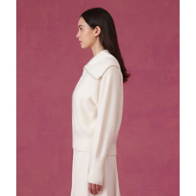 alo アイボリージップアップカーディガン Snuggle Up Sweater Cropped Cardigan - Ivory | ALO