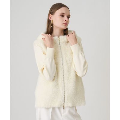 ANAYI　ジレ　ベージュ ANAYI ベスト ジレ 「セットアップ対応商品」バイオツイルリボン