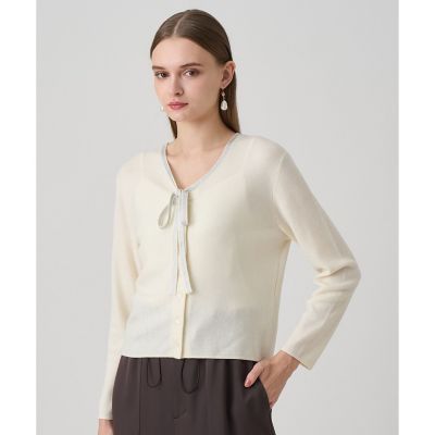 ステップビジューVネックカーディガン | ANAYI/アナイ | 三越伊勢丹