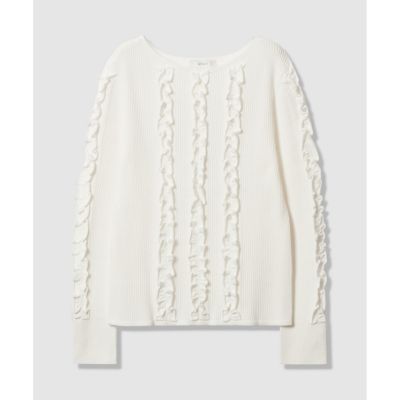 ANAYI/アナイ ウェービーフリルリブ プルオーバー 02オフホワイト トップス【三越伊勢丹/公式】